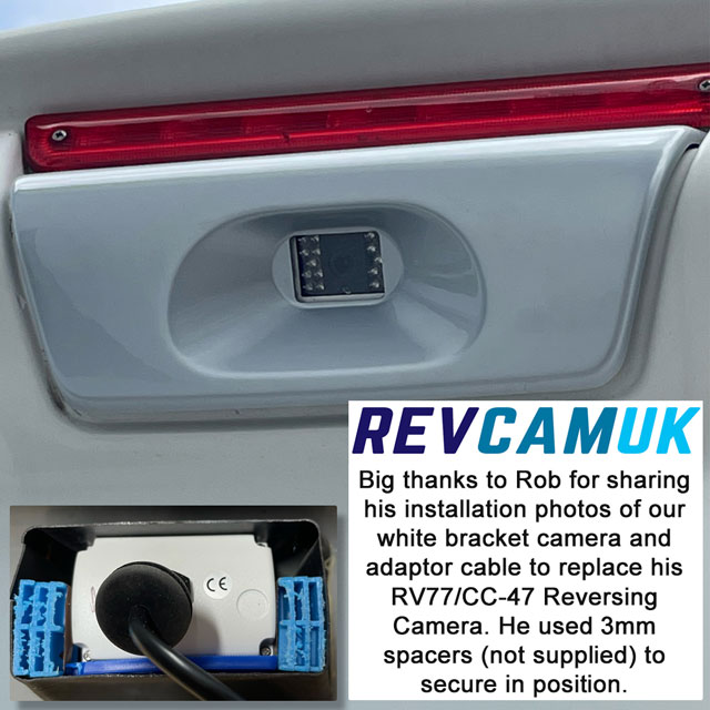 CC-47 Replacement Reversing Camera on Swift Bessacarr Motorhome