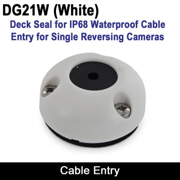 21mm Deck Seal IP68 Waterproof Cable Gland for single cable entry from Index Marine | DG21W (White)