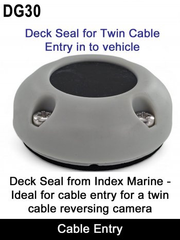 30mm Deck Seal IP68 Waterproof Cable Gland for twin cable entry from Index Marine | DG30