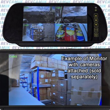 7" Split-Screen Clip-Over Quad AHD Mirror Monitor | MON293QAHD