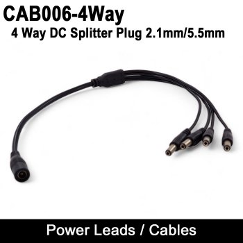 4 Way DC Splitter Cable 2.1mm/5.5mm | CAB006-4way