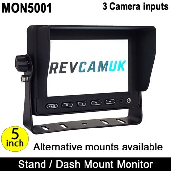 5" Monitor for Reversing and Rear View Cameras | MON5001