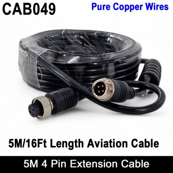 5M / 16FT 4 Pin Extension Cable for Rear View Camera | CAB049