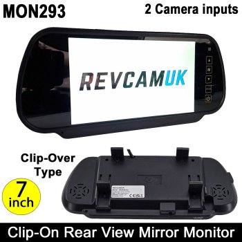 7" Clip-Over Rear View Mirror Monitor | MON293