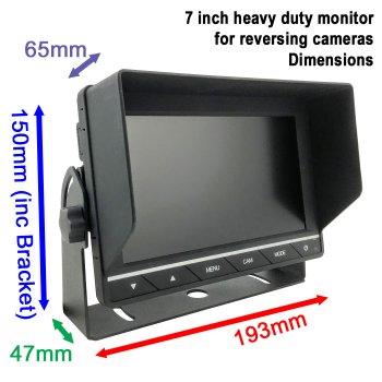 7" Monitor for Reversing/ Rear View Cameras | MON17/MON745