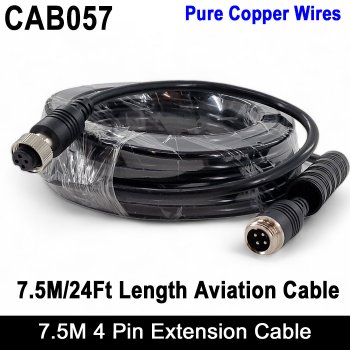 7.5M / 24FT 4 Pin Extension Cable for reverse camera | CAB057