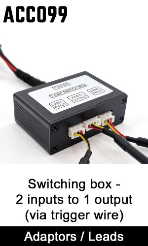 Switching box to install two 4 pin reversing cameras on to a single 4 pin cable / input | ACC099