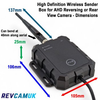 AHD Wireless Rear View / Reversing Camera  Sender + Receiver box set | WT479 + WR480