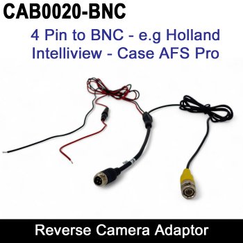 Holland Intelliview - Case AFS Pro Male 4 Pin to BNC Reversing Camera Adaptor Cable | CAB0020-BNC