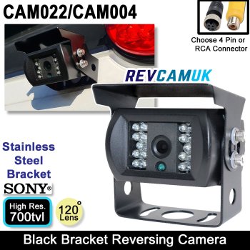 Black Bracket Reversing Camera | Sony 1/3" 700TVL CCD | CAM022/CAM004