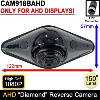 1080P Black "Diamond" Shape Reverse Camera | CAM918BAHD