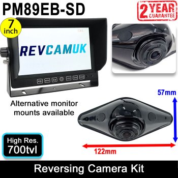 Black Diamond Shape Rear Reverse Parking Camera Kit | PM89EB-SD