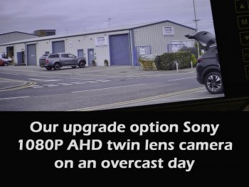 White Motorhome Sony High Definition Dual Lens Reversing + Rear View Camera Kit with Mirror Monitor | PM33W-HD