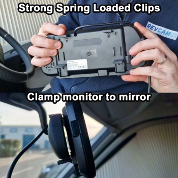 7" Clip-Over Rear View Mirror Monitor | MON293 (4 Pin) or MON291 (RCA)