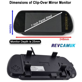 Wireless Flush Bullet/Bumper Reversing Camera Kit with Mirror Monitor | DW34