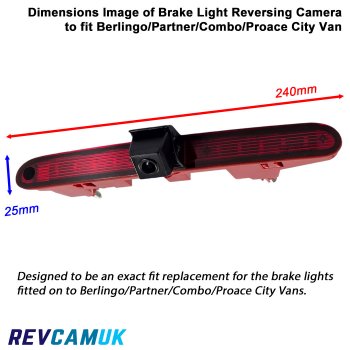 Citroen Berlingo, Peugeot Partner, Vauxhall Combo, Toyota Pro Ace City Reverse Camera for Brake Light | CAM834