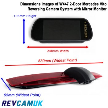 Mercedes Vito 2 Door / Double Door (2016-Present) Reverse Parking Camera Kit to fit Brake Light | PM39BLOB