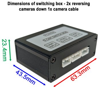 Switching box to install two 4 pin reversing cameras on to a single 4 pin cable / input | ACC099