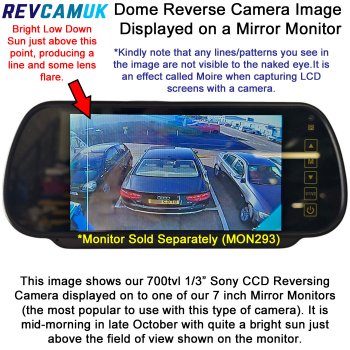 White Dome Reversing Camera for Motorhomes and Vans - 1/3" Sony CCD 700TVL sensor | CAM070W/CAM069W