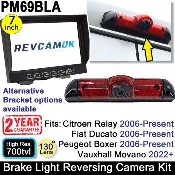 Peugeot Boxer, Citroen Relay, Fiat Ducato Reversing Camera System for 2006+ Van Brake Light | PM69BLA