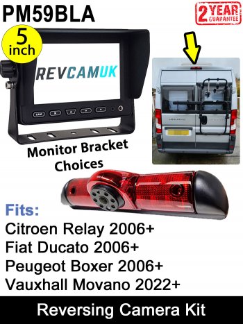 Citroen Relay, Fiat Ducato, Peugeot Boxer Reversing Camera System for 2006+ Van Brake Light | PM59BLA