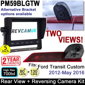 Reversing Camera Kit for Ford Transit custom 2012-05/2016 (Bulb Version) with 5" Display | PM59BLGTW