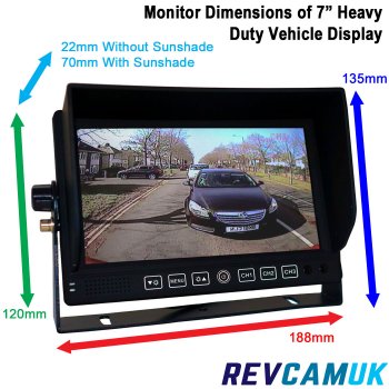 Black Sony CCD Bracket Reversing Camera Kit with 7" Heavy Duty Monitor | PM81B-SD