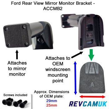 Ford* Swan neck windscreen mount for bracket type mirror monitors - ACCMB2