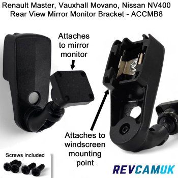 Renault Master, Vauxhall Movano, Nissan NV400 mount for bracket mirror monitors | ACCMB8