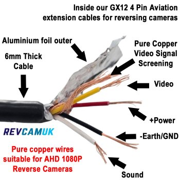 12.5M / 41FT 4 Pin Extension Cable for Reverse Parking Camera | CAB0512