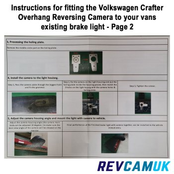 2017-Present Volkswagen VW Crafter Reverse Parking Camera Kit to fit to Brake Light | PM39BLJ