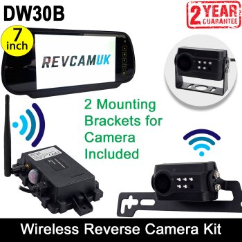 Numberplate Wireless Reversing Camera Kit with Mirror Monitor | DW30B