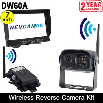 Sharp CCD Black Bracket Wireless Reverse Camera and 7" Monitor | DW60A