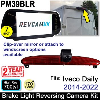 Iveco Daily (2014-2022) Brake Light Reverse Camera kit with 7" Mirror Monitor | PM39BLR