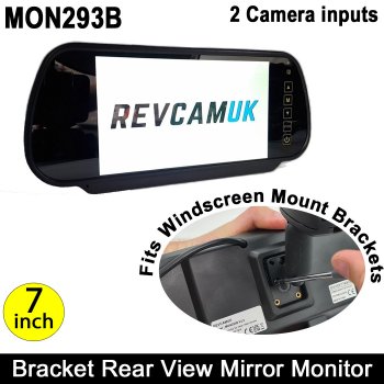 Windscreen Bracket Mount 7" Rear View Mirror Monitor for reversing cameras | MON293B