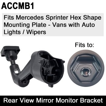 Mercedes Sprinter Hex Shape Swan neck windscreen mount for bracket type mirror monitors - ACCMB1