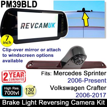 Mercedes Sprinter (2006-Present) and VW Volkswagen Crafter (2006-2017) Reverse Parking Camera Kit to fit Brake Light | PM39BLD