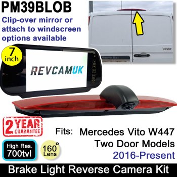 Mercedes Vito 2 Door / Double Door (2016-Present) Reverse Parking Camera Kit to fit Brake Light | PM39BLOB