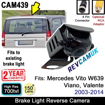 Mercedes Vito W639, Viano, Valente van 2003-2014 Brake Light Reversing Camera | CAM439