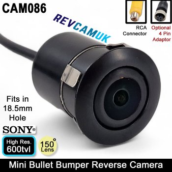 Mini Bumper / Bullet Reversing Camera | 1/3" 600TVL Sony CCD sensor | CAM086