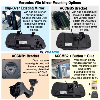 Mercedes Vito 2 Door / Double Door (2016-Present) Reverse Parking Camera Kit to fit Brake Light | PM39BLOB