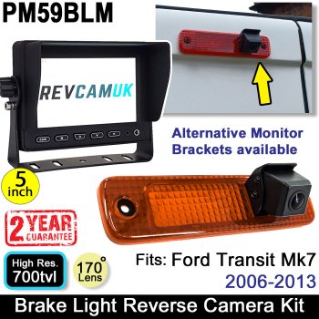 Mk7 Ford Transit 2006-2013 Brake Light Reversing Camera Kit with 5" Monitor | PM59BLM