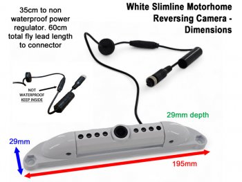 White Number Plate Reversing Camera - 1080P AHD | CAM105AHD