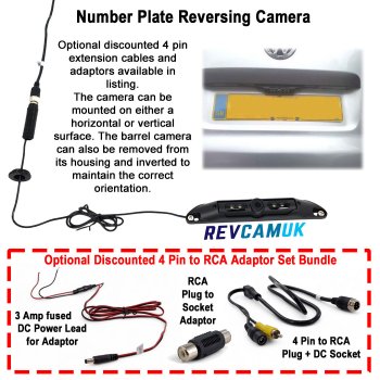 "Cigar-shaped" Numberplate Reversing Camera | CAM103