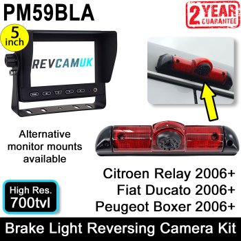 Citroen Relay, Fiat Ducato, Peugeot Boxer Reversing Camera System for 2006+ Van Brake Light | PM59BLA