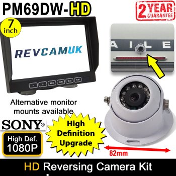 Sony AHD High Definition White Dome Reverse Camera Kit with 7" Monitor | PM69DW-HD