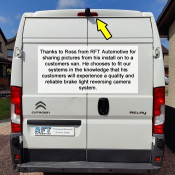 Citroen Relay, Fiat Ducato, Peugeot Boxer Reversing Camera System for 2006+ Van Brake Light | PM69BLB