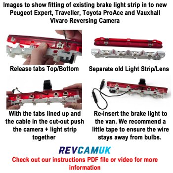 Vauxhall Vivaro / Toyota Proace / Peugeot Expert / Traveller Brake Light Reverse Camera | CAM340