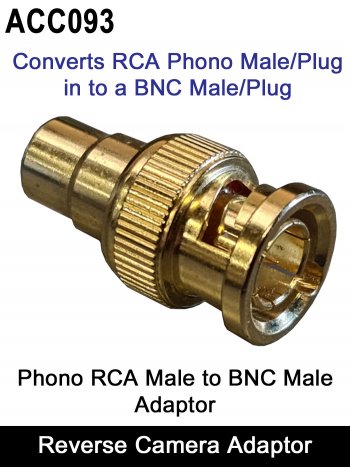 BNC Male Plug to RCA Phono Plug Connector Adaptor | ACC093