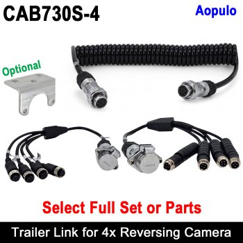 Standard/Medium Duty Suzi Trailer Link for 4 reverse cameras | CAB730S-4